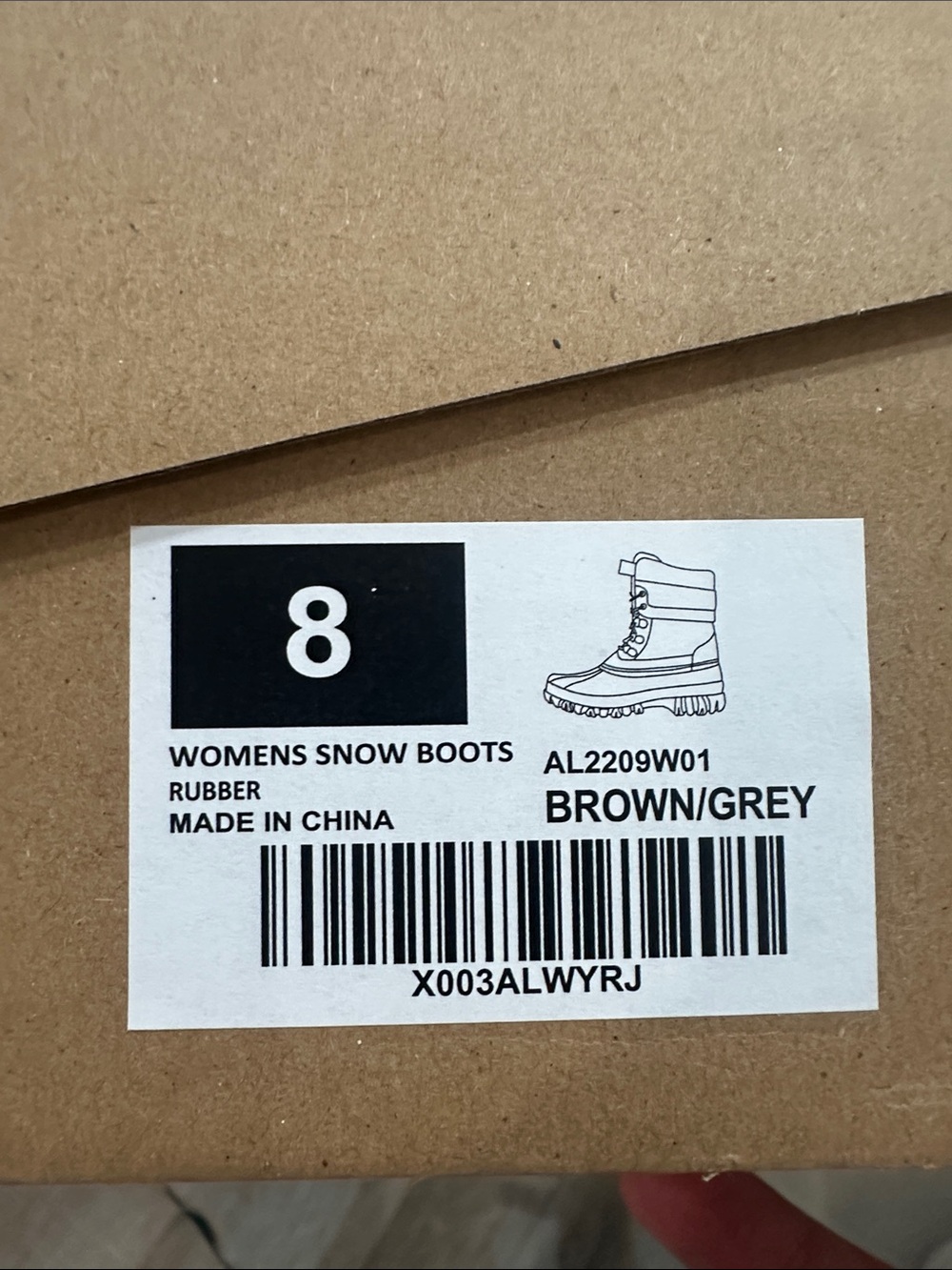 Women’s Winter Lace-Up Boots in Gray & Tan new in box never worn - Picture 4 of 5